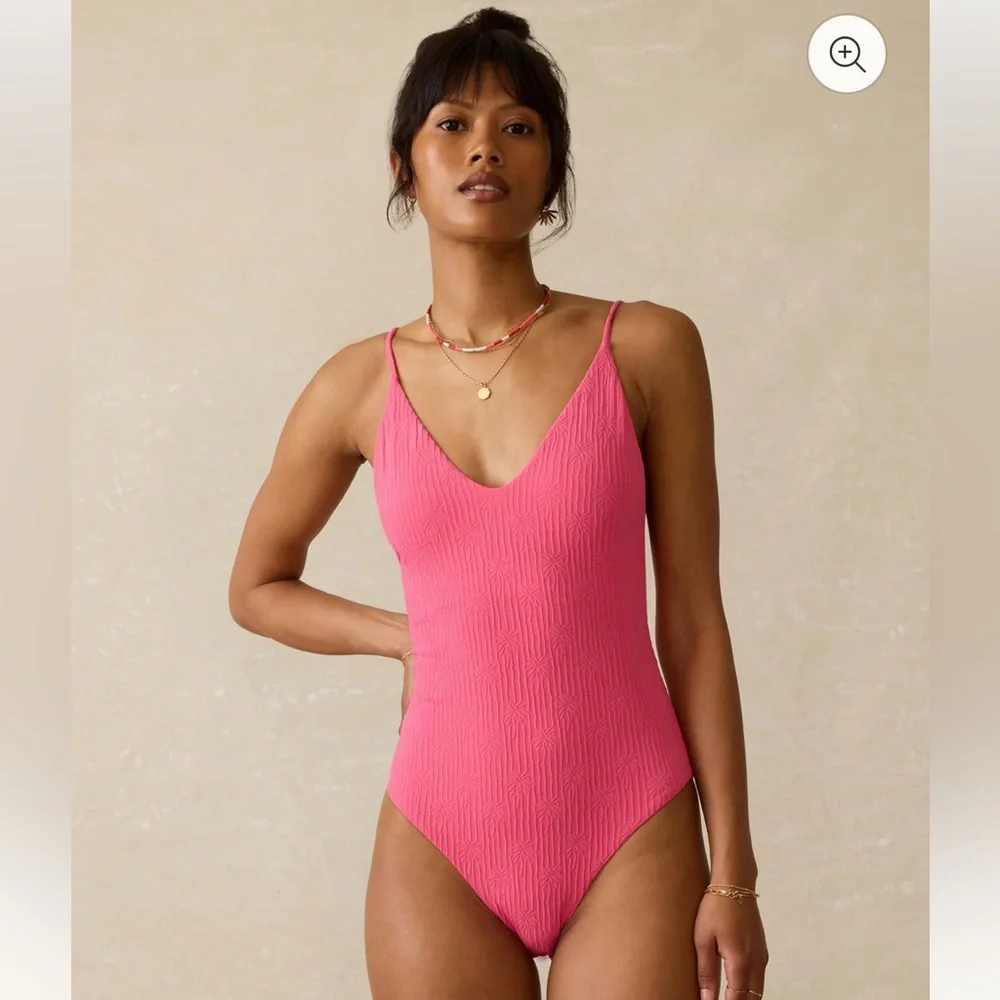 Faherty Pink One-Piece Swimsuit